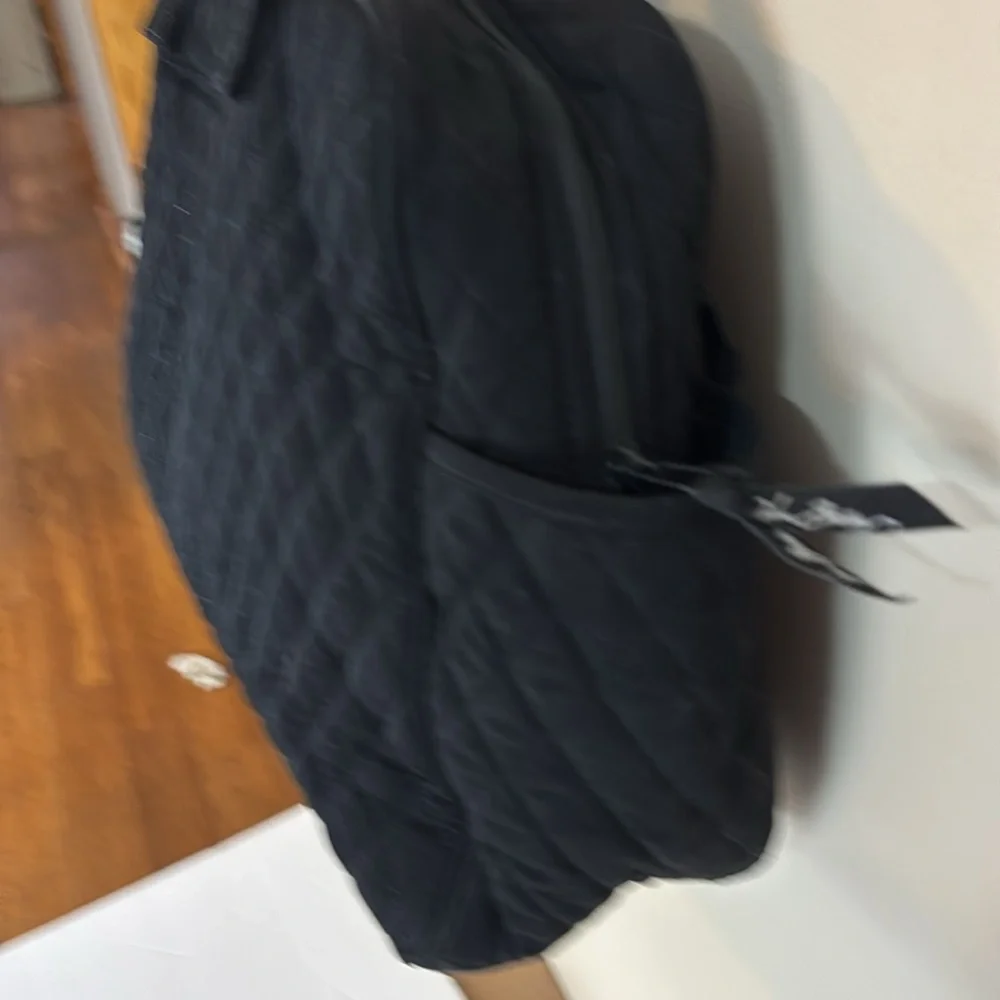 Vera Bradley Black Quilted Infant Baby Bag with Changing Mat